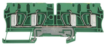 Weidmuller Weidmüller Z Series Green, Yellow PE Terminal, Single-Level, Clamp Termination