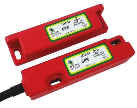 IDEM AG CPR 2m Kabel Berührungsloser Sicherheitsschalter Aus Kunststoff 250V Ac, 2 Öffner / Schließer, Magnet