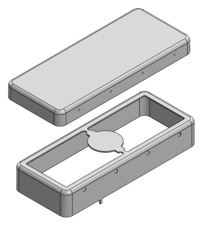 MS PCB Enclosure, Tin Plated Steel, 41.5 x 16.8 x 6.8mm