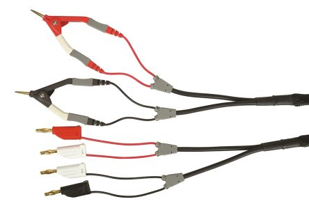 Schutzinger Multimeter-Messleitungen Mit Stapelbarer Stecker Mit 2 Zangen, Testleitung Set 1A