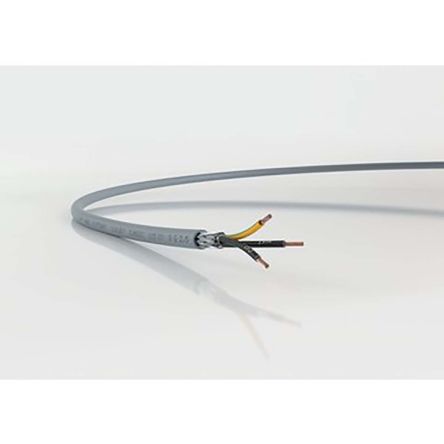 RS PRO Câble De Commande Blindé 300/500 V, 2 X 1 Mm², 17 AWG, Gaine PVC Gris, 50m