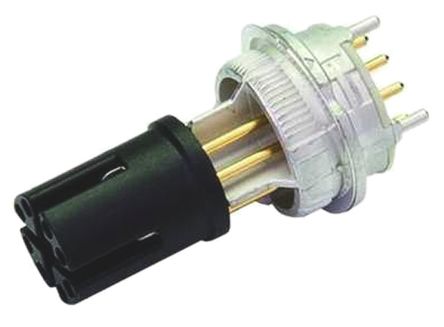 Telegartner M12 Series, 8 Pole Through Hole Connector Socket, IP67, Male Contacts, Threaded Mating