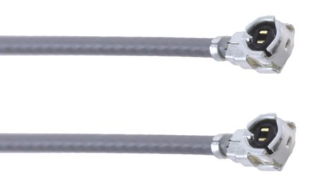 Hirose RF Koaxialkabel Konfektioniert, 50 Ω, 200mm, U.FL, Aussen ø 1.13mm, Grau