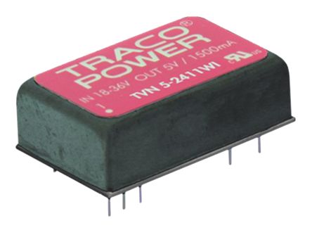 TRACOPOWER TVN 5WI DC/DC-Wandler 5W 24 V Dc IN, 3.3V Dc OUT / 1.2A 1.5kV Dc Isoliert