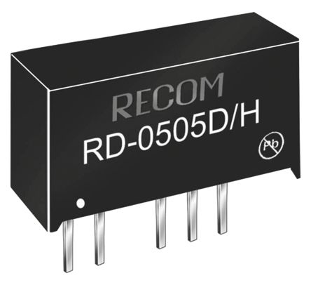 Recom RD DC-DC Converter, ±12V Dc/ ±84mA Output, 10.8 → 13.2 V Dc Input, 2W, Through Hole, +85°C Max Temp -40°C