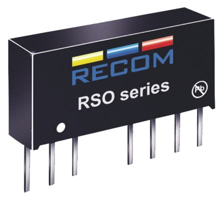 Recom RSO DC/DC-Wandler 1W 24 V Dc IN, ±12V Dc OUT / ±42mA 1kV Dc Isoliert