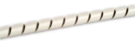 HellermannTyton SBPEFR16 Spiral-Kabelschutzschlauch PEFR Weiß, Für Kabel-Ø 20mm Bis 150mm, Länge 30m Selbstverlöschend