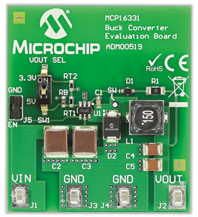 Microchip Carte D'évaluation Convertisseur Abaisseur De Tension MCP16331