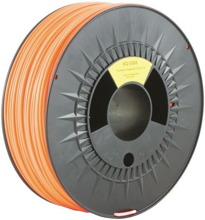 RS PRO Filamento Per Stampante 3D, ABS, Arancione Fluorescente, Diam. 2.85mm