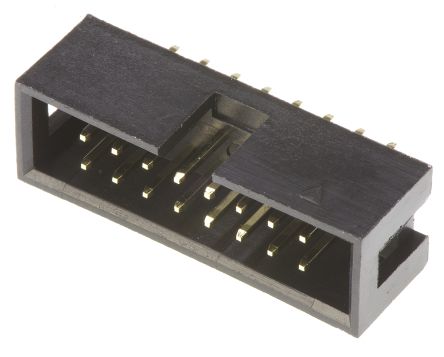 Amphenol ICC T821 Leiterplatten-Stiftleiste Gerade, 16-polig / 2-reihig, Raster 2.54mm, Kabel-Platine,