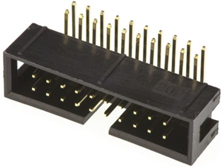 Amphenol ICC Amphenol T821 Leiterplatten-Stiftleiste Gewinkelt, 20-polig / 2-reihig, Raster 2.54mm, Kabel-Platine,