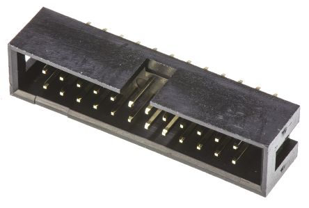 Amphenol ICC T821 Series Straight Through Hole PCB Header, 24 Contact(s), 2.54mm Pitch, 2 Row(s), Shrouded