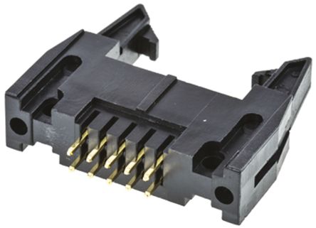 Amphenol ICC T816 Leiterplatten-Stiftleiste Gerade, 10-polig / 2-reihig, Raster 2.54mm, Kabel-Platine,