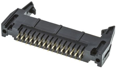 Amphenol ICC T816 Series Straight Through Hole PCB Header, 30 Contact(s), 2.54mm Pitch, 2 Row(s), Shrouded