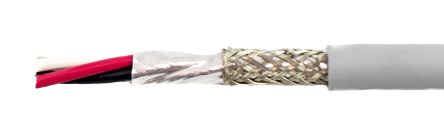Alpha Wire Câble De Commande Blindé EcoCable Mini 300 V, 3 X 0,24 Mm², 24 AWG, Gaine MPPE Gris, 30m