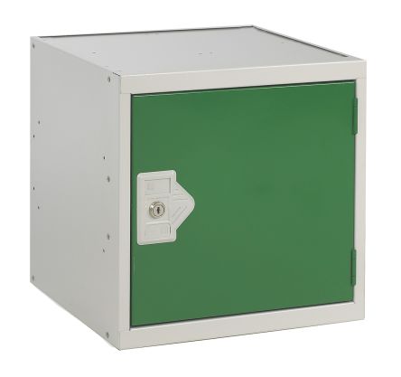 RS PRO 1 Door Steel Green Storage Locker, 300 Mm X 300 Mm X 300mm