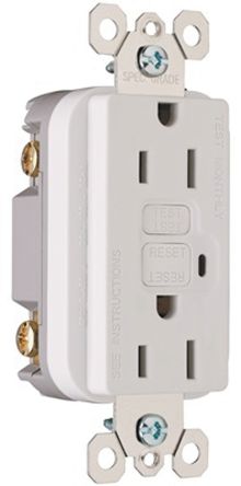 PASS & SEYMOUR Trade Master 15A, NEMA Fixing, 2 Gang RCD Socket, Thermoplastic, Wall Mount, Switched, 125 V Ac, White,
