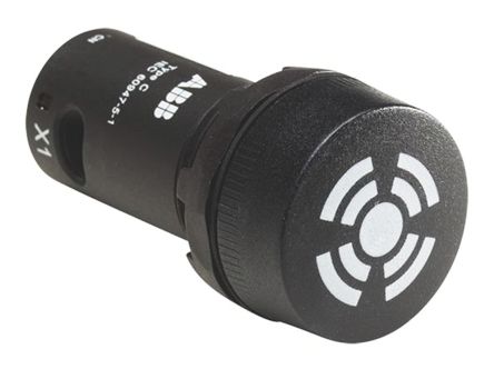 ABB Akustischer Warnmelder Compact 24V Ac/dc Rot, Ausschnitt-Ø 22mm LED Tafelmontage Schraub