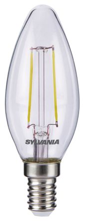 Sylvania E14 LED灯泡, ToLEDo系列, 230 → 240 V, 2.5W, 2400K, 暖白色, 38mm直径, 蜡烛形
