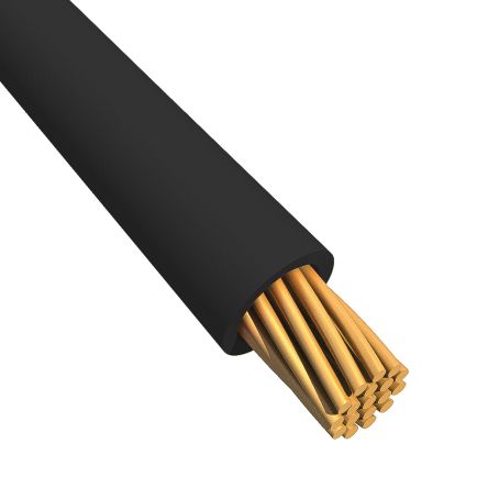 Alpha Wire Cable De Conexión 6715S BK005, área Transversal 0,75 Mm² Filamentos Del Núcleo 1/0,82 Mm Negro, 600 V, Long.