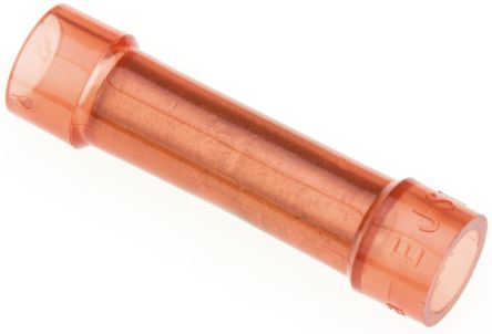 JST C Kabelspleißverbinder, Stoßverbinder, Rot, 0,25 → 1,65, 22 → 16 AWG, Ges.L 22.7mm