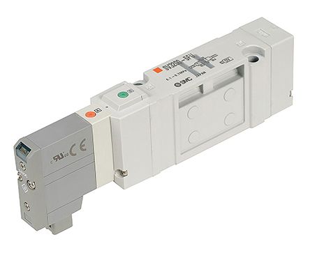 SMC SV3000 Pneumatik-Magnetventil 24V Dc, Magnet/Vorsteuerung/Feder-betätigt