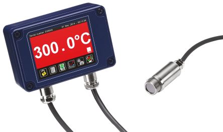 Calex Capteur De Température Infrarouge 4-20 MA, Alarme Sortie Signal MA, Cable De 1m, De +450°C à +2000°C