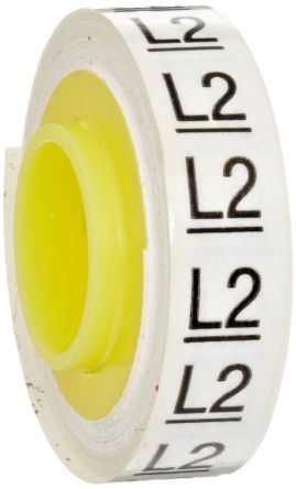 3M Adhesive Cable Marker, White, Pre-printed "L2", SDR-L2