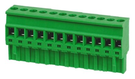 RS PRO Steckbarer Klemmenblock Steckverbinder 12-Kontakte 5mm-Raster Gerade