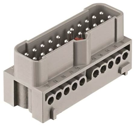 HARTING Han-Eco Industrie-Steckverbinder Kontakteinsatz, 20-polig 16A Stecker, Schrauben