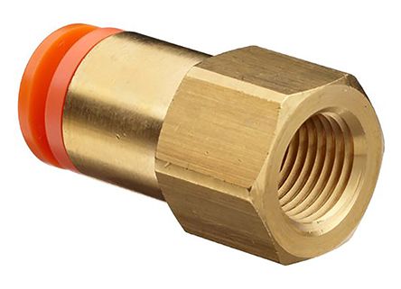 SMC KQ2 Series Straight Threaded Adaptor, G 3/8 Female To Push In 10 Mm, Threaded-to-Tube Connection Style