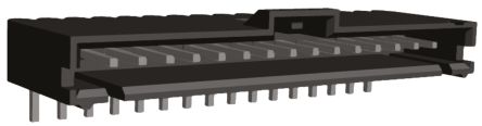 TE Connectivity AMPMODU MTE Leiterplatten-Stiftleiste Gewinkelt, 16-polig / 1-reihig, Raster 2.54mm, Kabel-Platine,