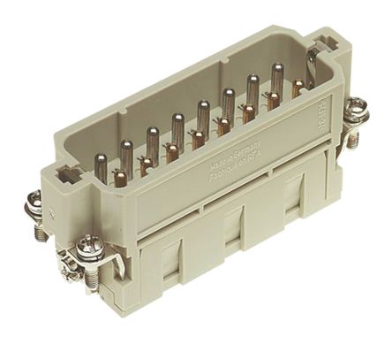 HARTING Han-A Industrie-Steckverbinder Kontakteinsatz, 16-polig 16A Stecker