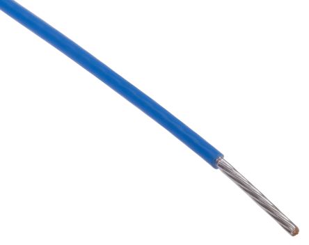 RS PRO Cable De Conexión, área Transversal 0.08 Mm² Filamentos Del Núcleo 7/0.12 Mm Azul, 300 V, Long. 100m, 28 AWG
