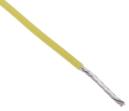 RS PRO Hook Up Wire BS3G210, 0,22 Mm², Jaune, 24 AWG, 25m, 600 V