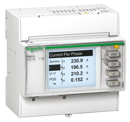 Schneider Electric PM3200 Energiemessgerät LCD / 1, 3-phasig, Impulsausgang