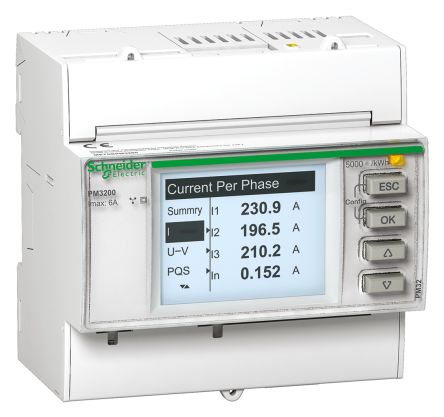 Schneider Electric PM3200 Energiemessgerät LCD / 1, 3-phasig, Impulsausgang