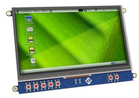 4D Systems Farb-LCD 7Zoll Parallel, Seriell Mit Touch Screen Resistiv, 800 X 480pixels 5 V LED Lichtdurchlässig Dc