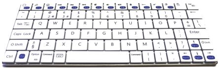 Ceratech Tastiera Bianco Wireless Bluetooth, QWERTY (UK) Mac