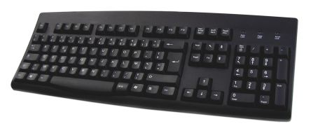 Ceratech Tastatur AZERTY Kabelgebunden Schwarz PS/2, USB, 456 X 168 X 40mm