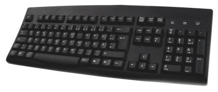 Ceratech Tastatur QWERTZ Kabelgebunden Schwarz PS/2, USB, 456 X 168 X 40mm