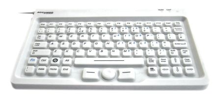Ceratech Tastatur QWERTY (GB) Kabelgebunden Weiß USB, 230 X 145 X 10mm