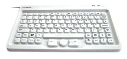 Ceratech Teclado, , Con Cable, Blanco, USB, QWERTY (UK)