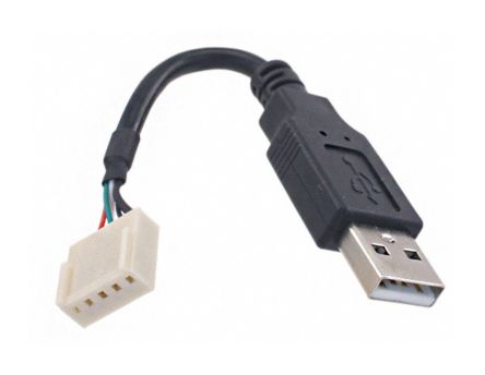 Bulgin USB-Kabel, USBA / 5-polig, Buchse, 100mm USB 2.0 Schwarz