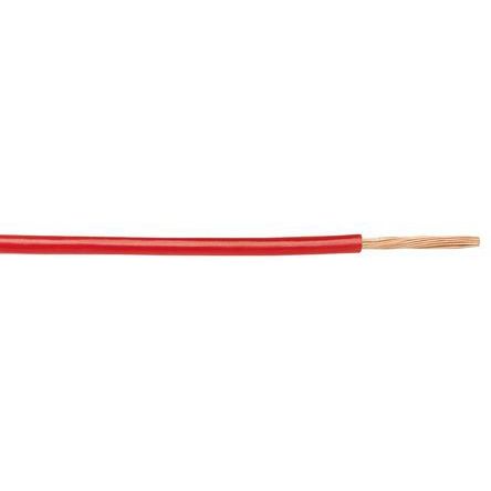 Alpha Wire Einzeladerleitung 0,13 Mm², 26 AWG 30m Rot PVC Isoliert Ø 0.99mm 7/0,16 Mm Litzen MIL-W-76