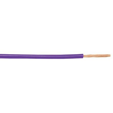 Alpha Wire Einzeladerleitung 0,2 Mm², 24 AWG 30m Violett PVC Isoliert Ø 1.12mm 7/0.20 Mm Litzen MIL-W-76