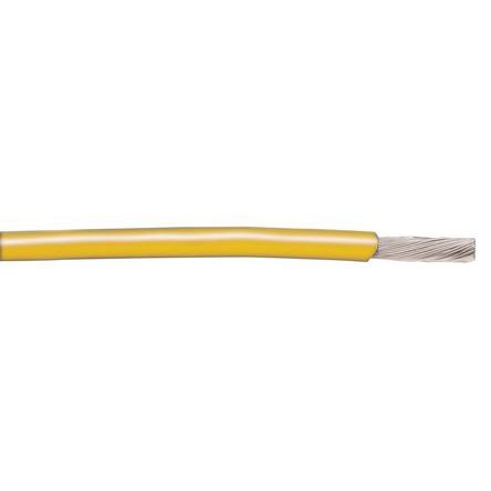 Alpha Wire Einzeladerleitung 0,05 Mm², 30 AWG 30m Gelb PVC Isoliert Ø 1.12mm 7/0,10 Mm Litzen UL1007