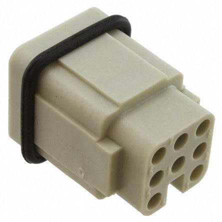 HARTING Heavy Duty Power Connector Insert, 10A, Male, Han D Series, 7 Contacts