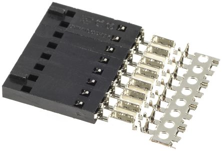TE Connectivity AMPMODU MTE IDC-Steckverbinder Buchse,, 8-polig / 1-reihig, Raster 2.54mm