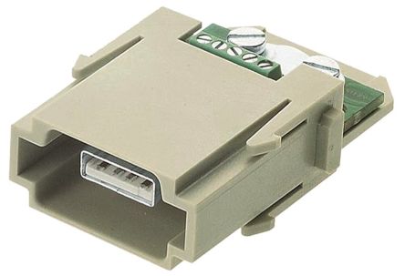 HARTING Han-Modular Robustes Power Steckverbinder-Modul, 4-polig 1A Stecker, USB-Modul Schrauben